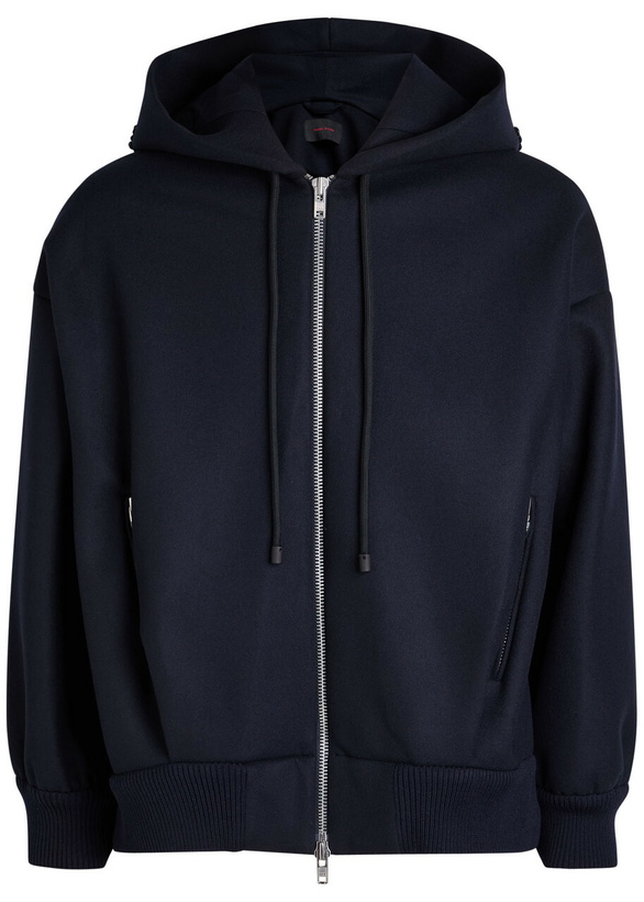 Photo: Simone Rocha Hooded Wool-blend Bomber Jacket Navy