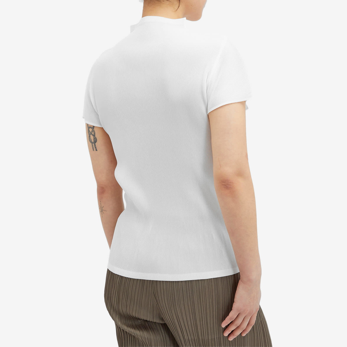 Pleats Please Issey Miyake Women's Mist Basics Top in White