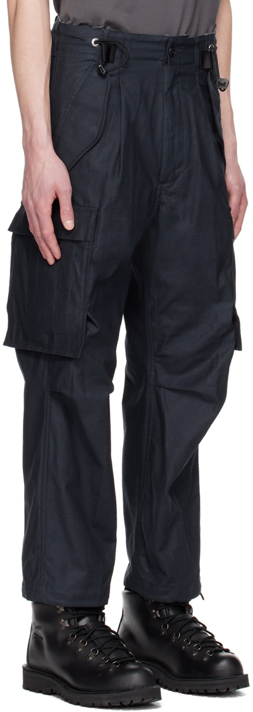 meanswhile Navy Fatigue Overwrap Trousers