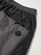 Moncler - Tapered Panelled Shell Trousers - Black