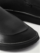 LOEWE - Paula's Ibiza Faro Leather Loafers - Black