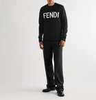 Fendi - Logo-Intarsia Wool Sweater - Black