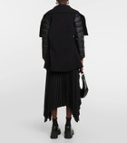 Moncler Wool-blend down-paneled cape