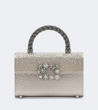 Roger Vivier Envelope embellished satin top-handle bag
