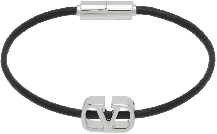 Valentino Garavani Black VLogo Signature Bracelet