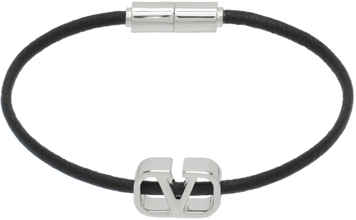 Photo: Valentino Garavani Black VLogo Signature Bracelet