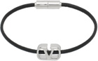 Valentino Garavani Black VLogo Signature Bracelet