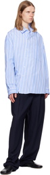 JACQUEMUS White & Blue La Croisière 'The Cuadro' Shirt