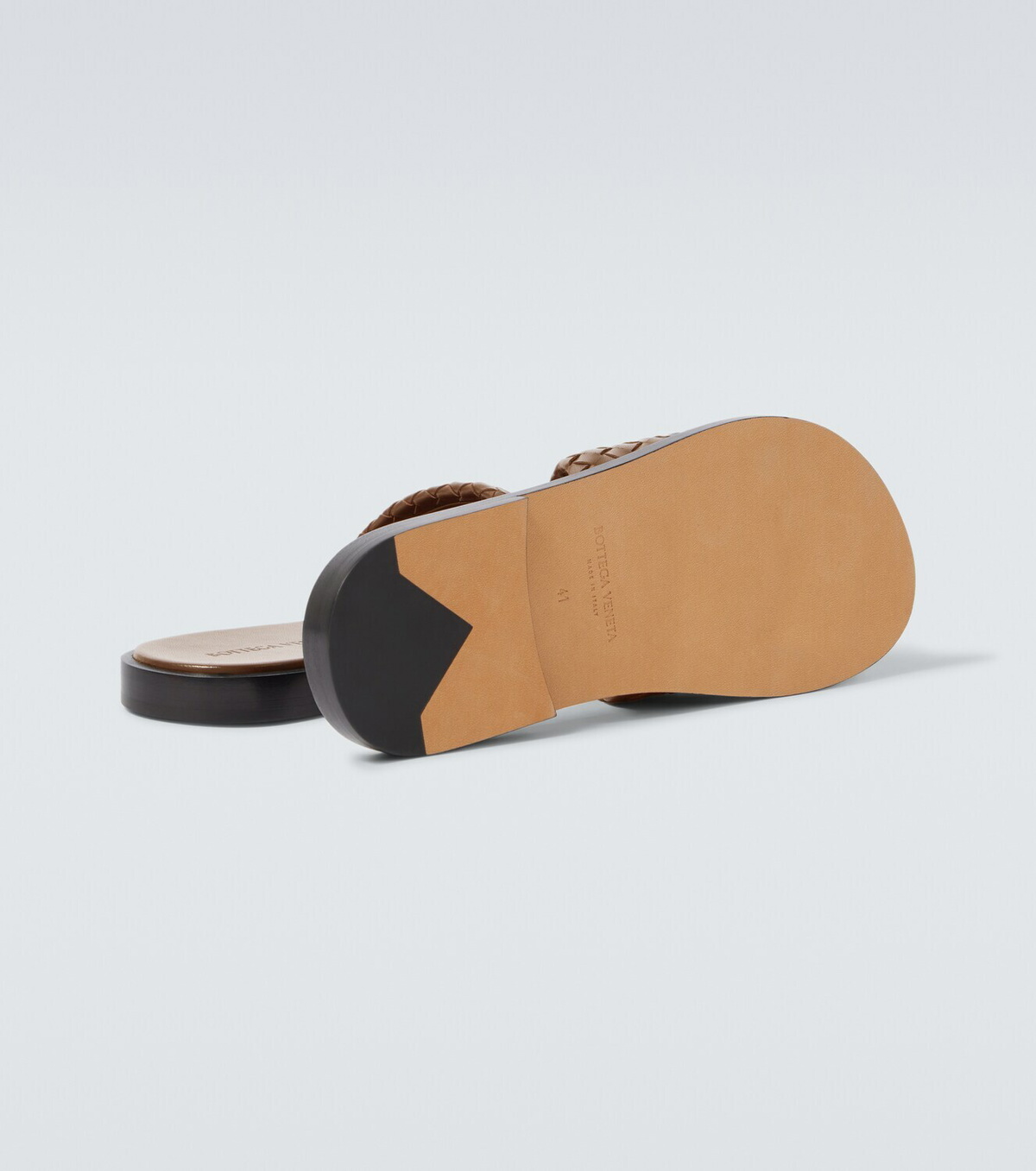 Bottega Veneta Elio Intrecciato leather slides