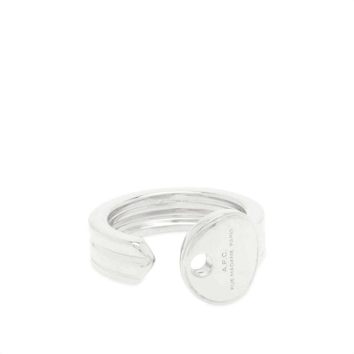 Pec Key Rings A.P.C. Men's Twisted Key Ring in Silver A.P.C.