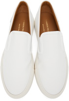 Common Projects White Canvas Slip-On Sneakers