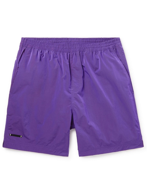 Photo: True Tribe - Neat Steve Mid-Length Printed ECONYL Jacquard Swim Shorts - Purple