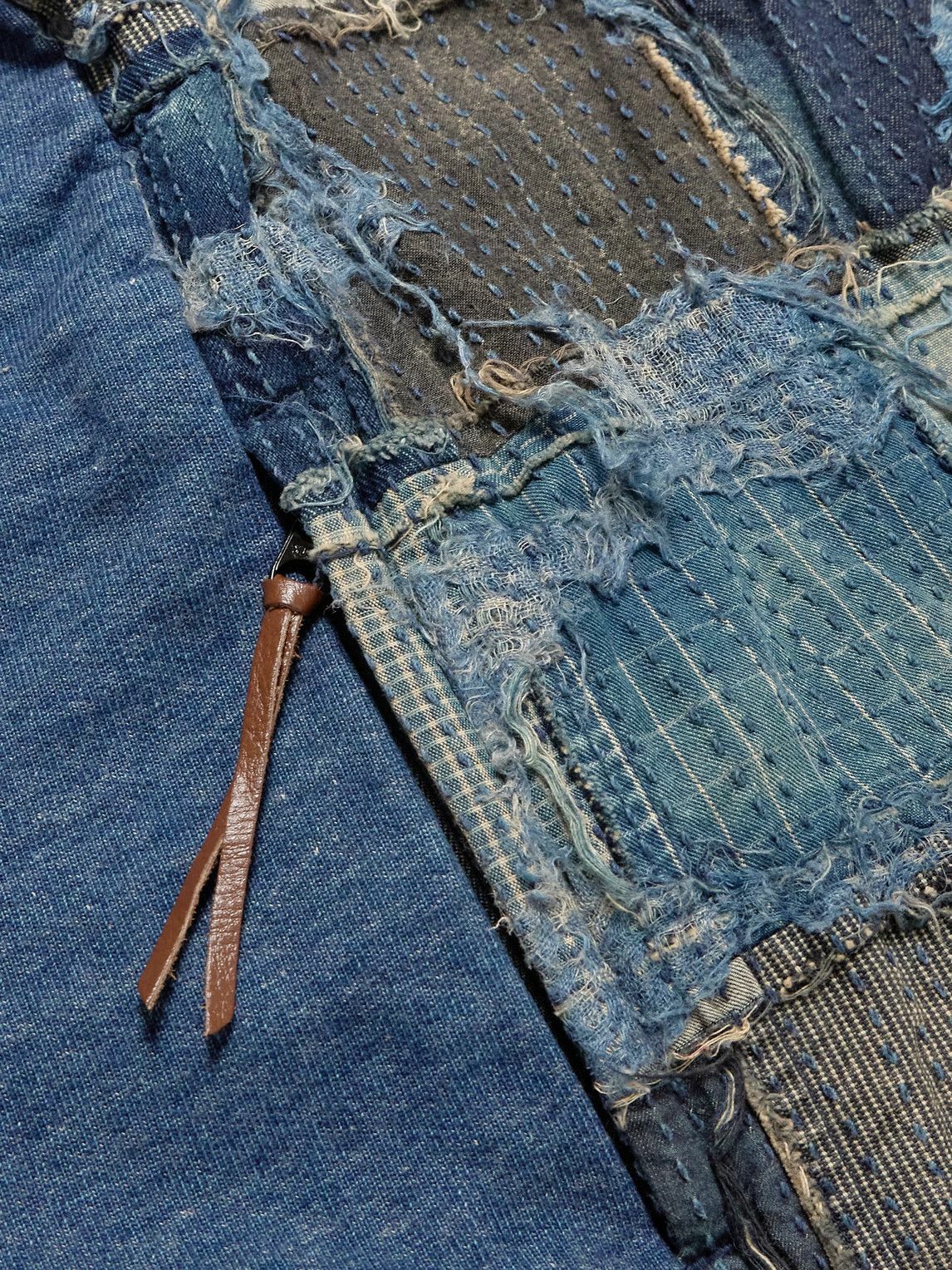 KAPITAL boro sweat ボロ 加工 スウェット KAPITAL - Boro Distressed Patchwork Cotton and Linen-Blend