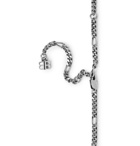 Balenciaga - Logo-Detailed Burnished Silver-Tone Necklace - Silver