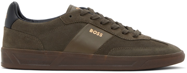 Photo: BOSS Khaki Paneled Sneakers