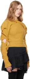 Kiko Kostadinov Yellow Dendra Cabled Sweater