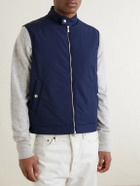 Eleventy - Slim-Fit Wool-Blend Gilet - Blue