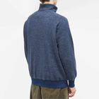 Beams Plus Men's Half Zip Popover Fleece Jacket in Navy