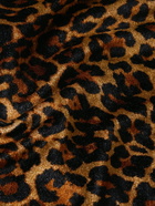 TOM FORD - Leopard-Print Velour Polo Shirt - Brown