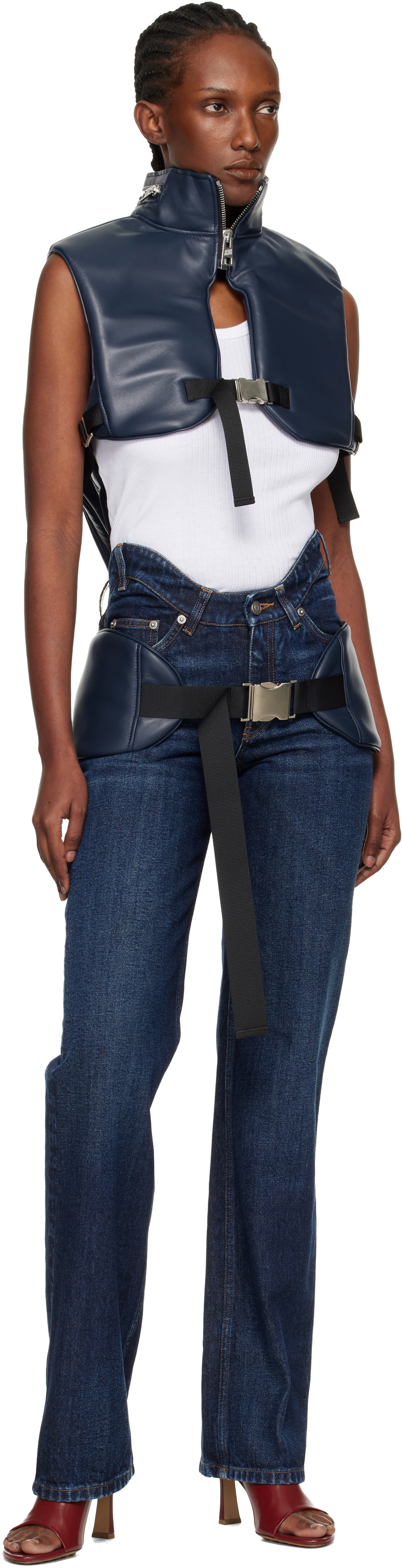 Jean Paul Gaultier Blue 'The Curved' Jeans