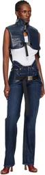 Jean Paul Gaultier Blue 'The Curved' Jeans