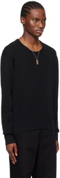 LEMAIRE Black Dropped Shoulder Sweater