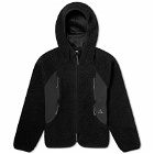 ROA Men's Panel Sherpa Fleece Jacket in Black