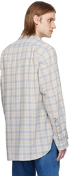 CMMAWEAR Blue Tailored Flannel Shirt