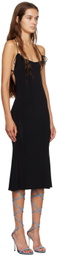 GUIZIO Black Slinky Maxi Dress