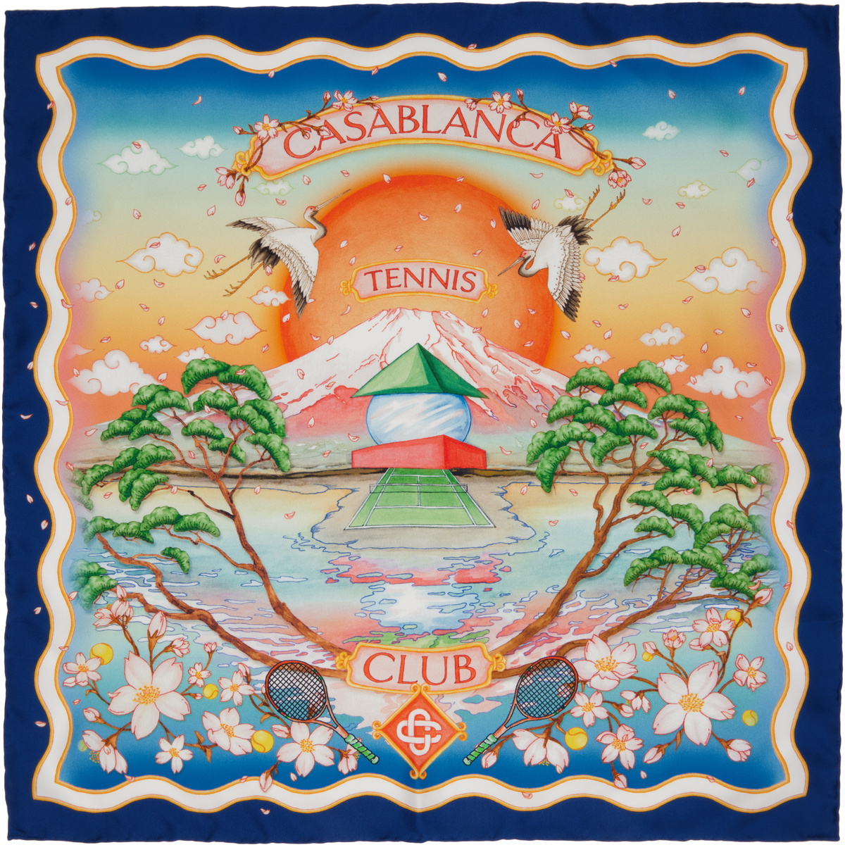 【casablanca】スカーフ Casablanca Multicolor 'Futuro Optimisto' Scarf Casablanca