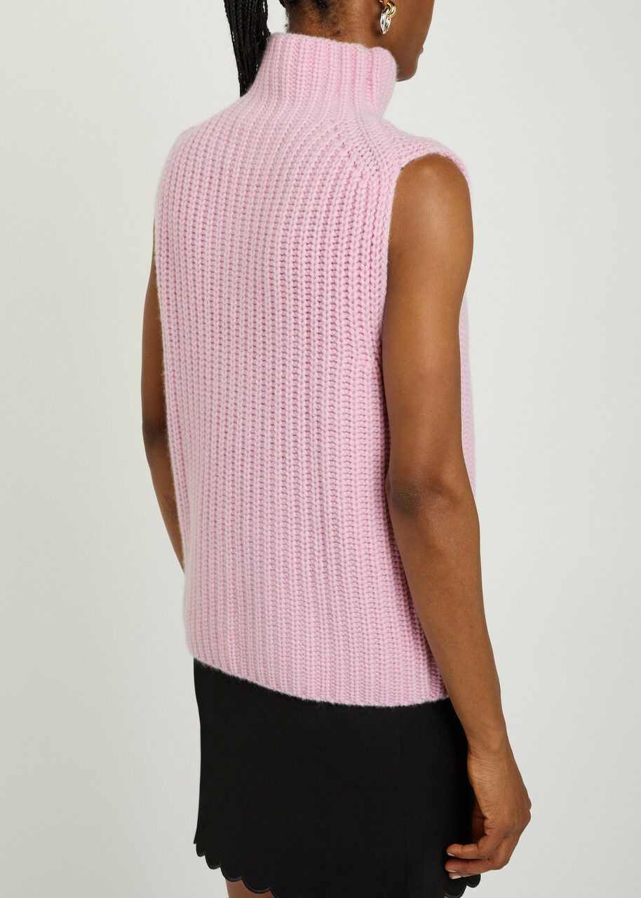 Lisa Yang Joceyline High-neck Cashmere Vest Light Pink
