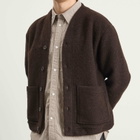 Universal Works Men's Presented by END. Wool Fleece Adv Cardigan in Brown