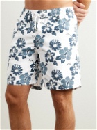 Frescobol Carioca - Petala Board Straight-Leg Mid-Length Floral-Print Recycled Swim Shorts - Blue