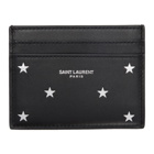 Saint Laurent Black and Silver Card Holder