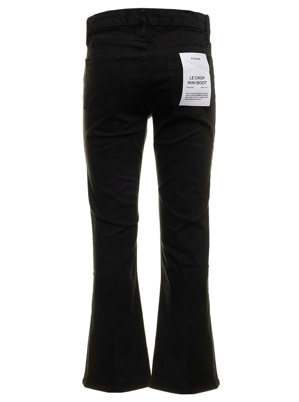デニム・ジーパン FRAME Frame Woman's Le Crop Black Denim Jeans FRAME Women's Le Crop Flare Jeans, Noir Coated, Black, 32 at