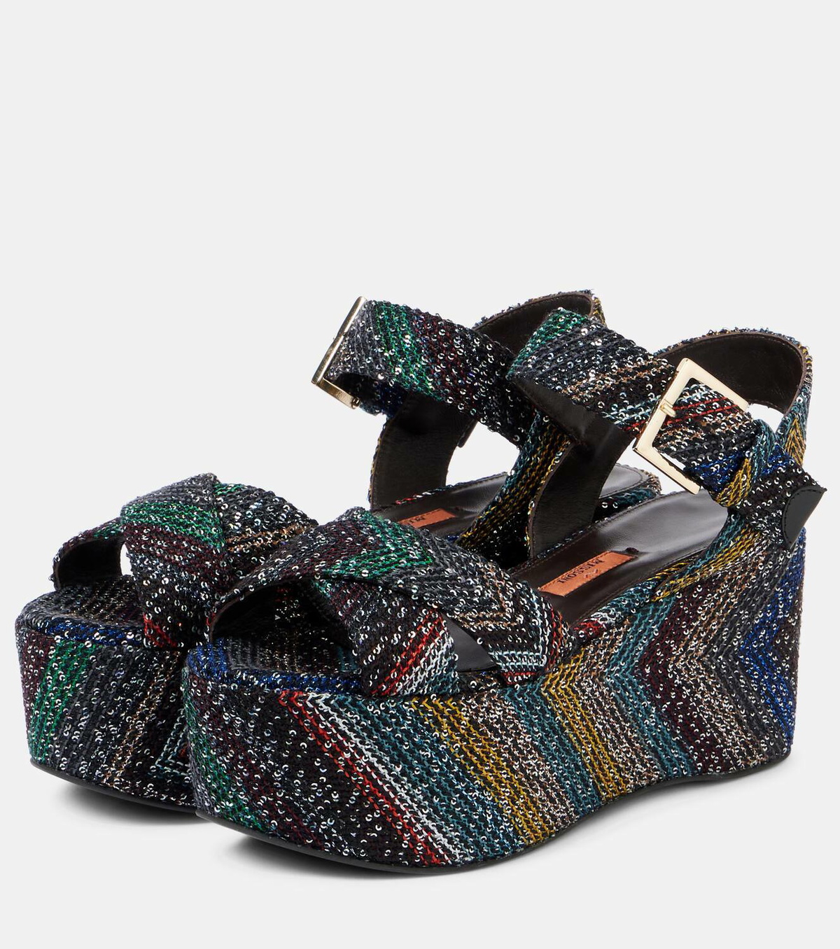 Missoni Julia Caperdoni sequined platform sandals