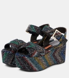 Missoni Julia Caperdoni sequined platform sandals
