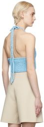Arch The Blue Halter Neck Tank Top