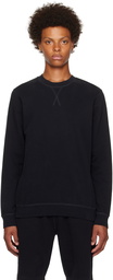 Sunspel Black V-Stitch Sweatshirt