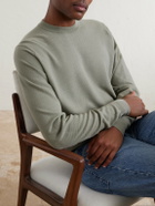 John Smedley - Honeycomb-Knit Merino Wool Sweater - Green