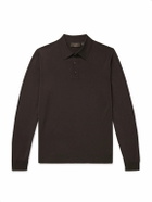 Incotex - Zanone Slim-Fit Flexwool Polo Shirt - Brown
