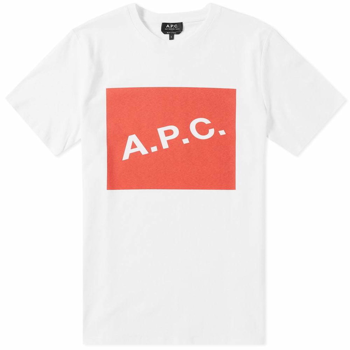 Photo: A.P.C. Kraft Logo Tee White