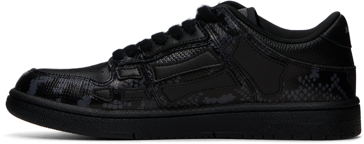 AMIRI Black Printed Python Skel Top Low Sneakers