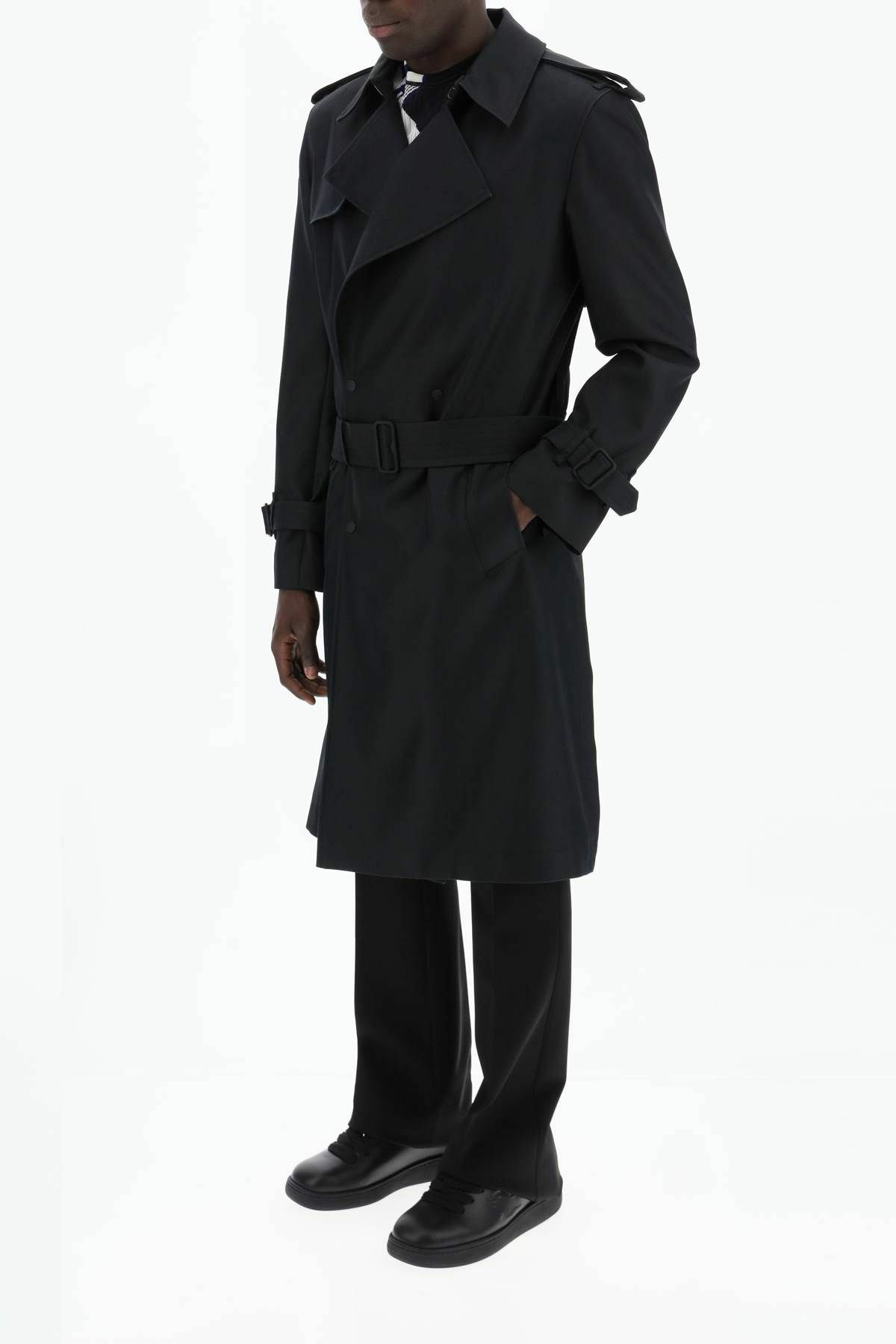 トレンチコート BURBERRY Black Silk Blend Trench Coat p24_burberry_p24-burberry-