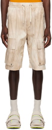 Balmain Beige Cargo Pocket Shorts