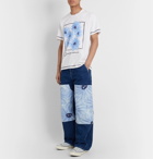 Jacquemus - Le De Nîmes Fleurs Wide-Leg Panelled Denim Jeans - Blue