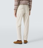Eleventy Cotton and cashmere corduroy straight pants