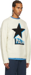 Palm Angels Off-White Knit Rockstar Sweater