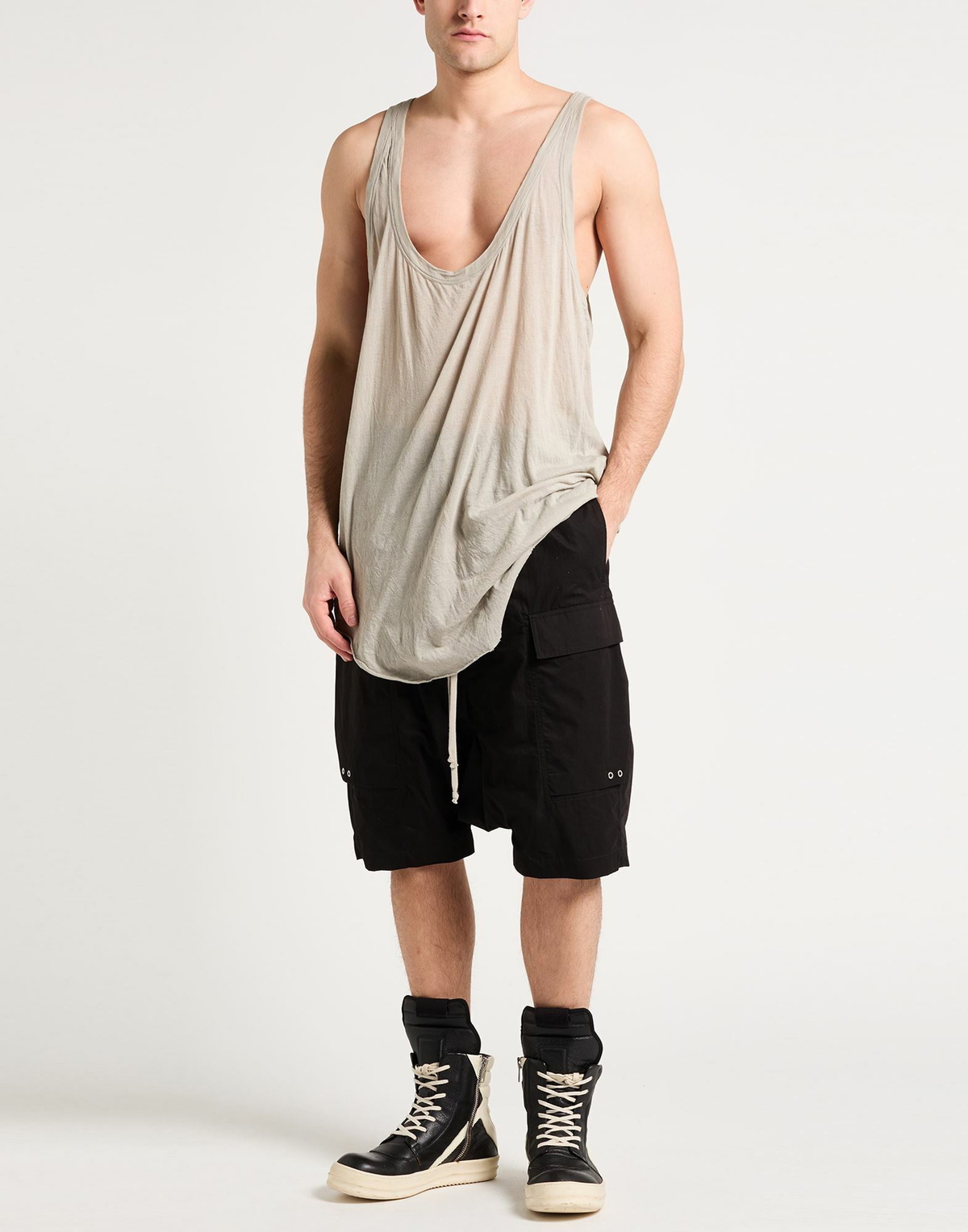 Rick Owens Mens Tank top Light in Grey