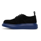 Alexander McQueen SSENSE Exclusive Black and Blue Hybrid Oversized Brogues